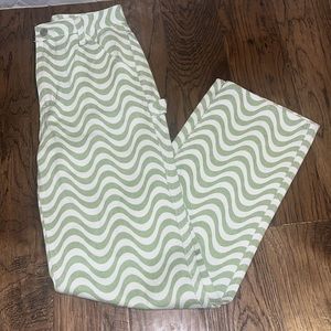 PacSun 90’s BF Carpenter Green Swirl Jeans size 26